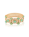 Festive Mint Kundan Gold Kada Bangle