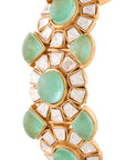 Festive Mint Kundan Gold Kada Bangle