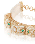 Kundan Polki Pearl Dome Gold Bracelet