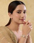 Pearl Kundan Gold Strappy Bracelet