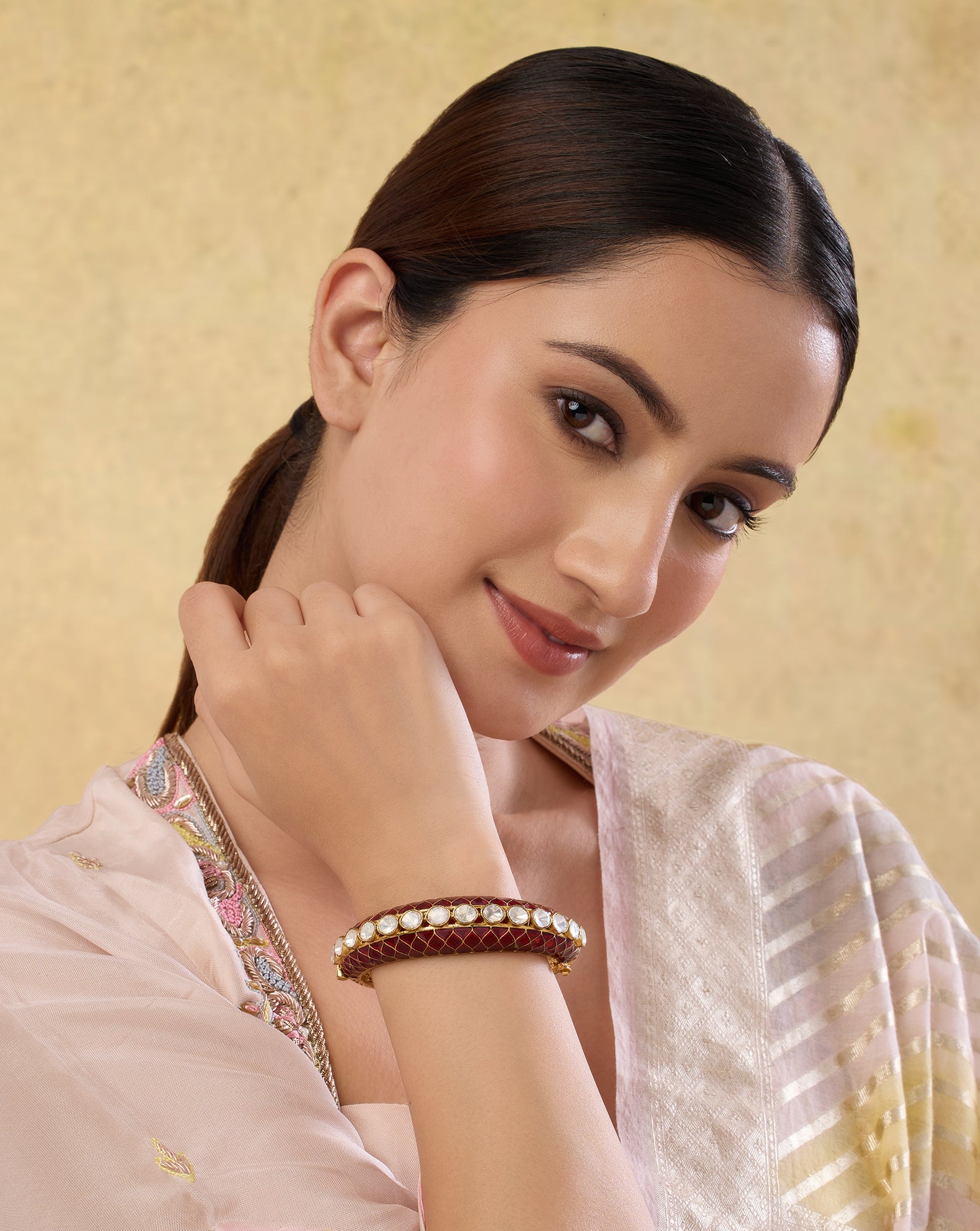 Mayira Kundan Bangle
