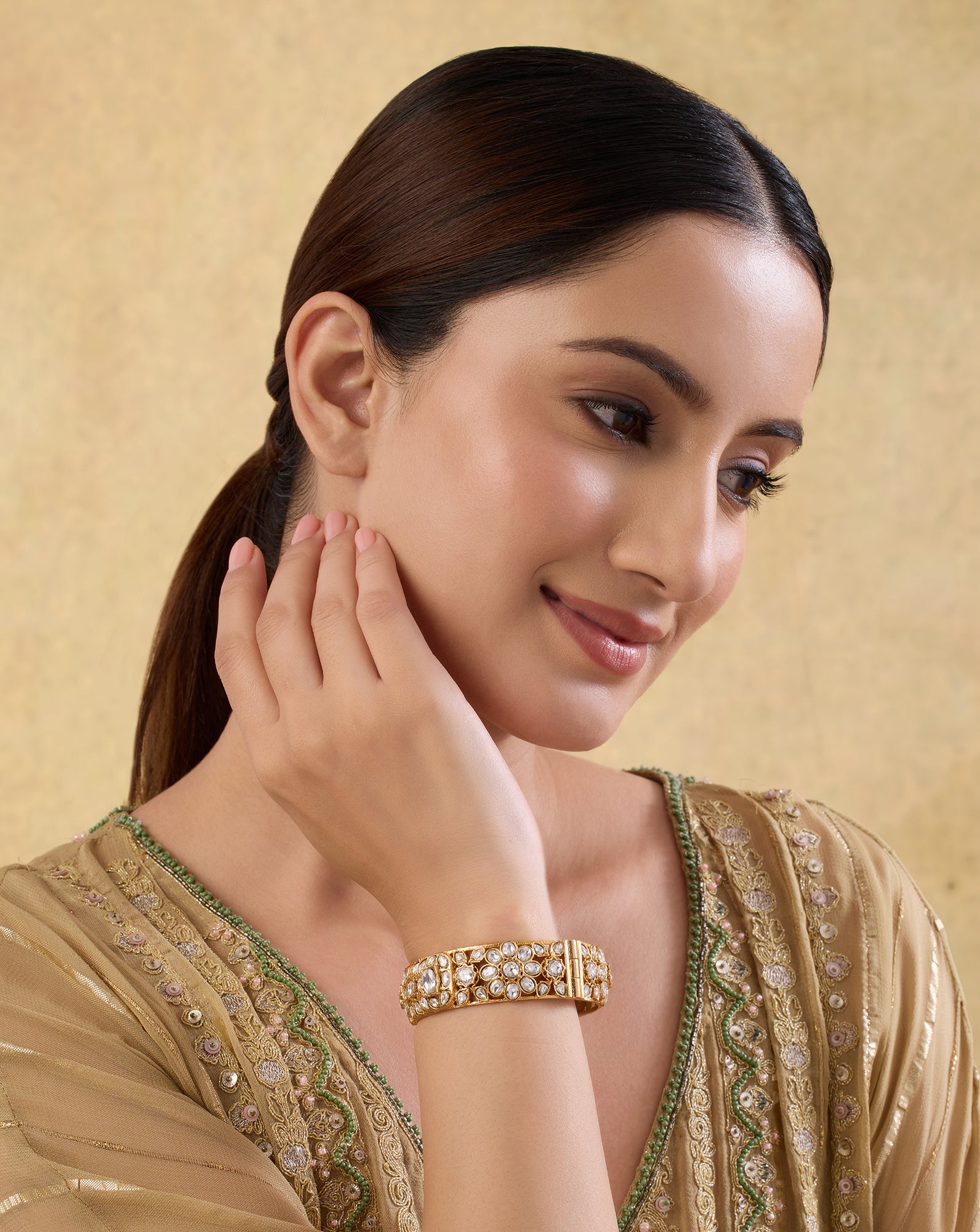 Tivara Kundan Bangle