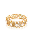 Kundan Pearl Gold Bangle