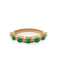 Kundan Polki Emerald Square Gold Bangle