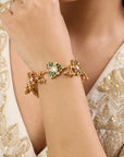 Ghoongroo Kundan Polki Gold Bangle