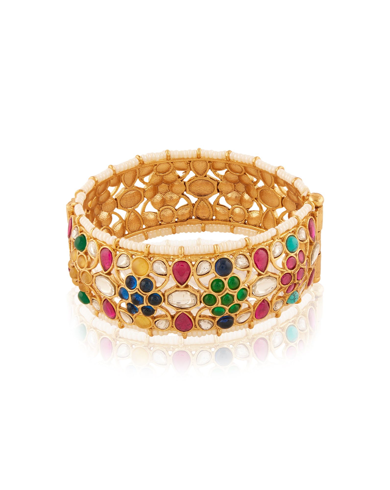 Aureny Kundan Polki Bangle