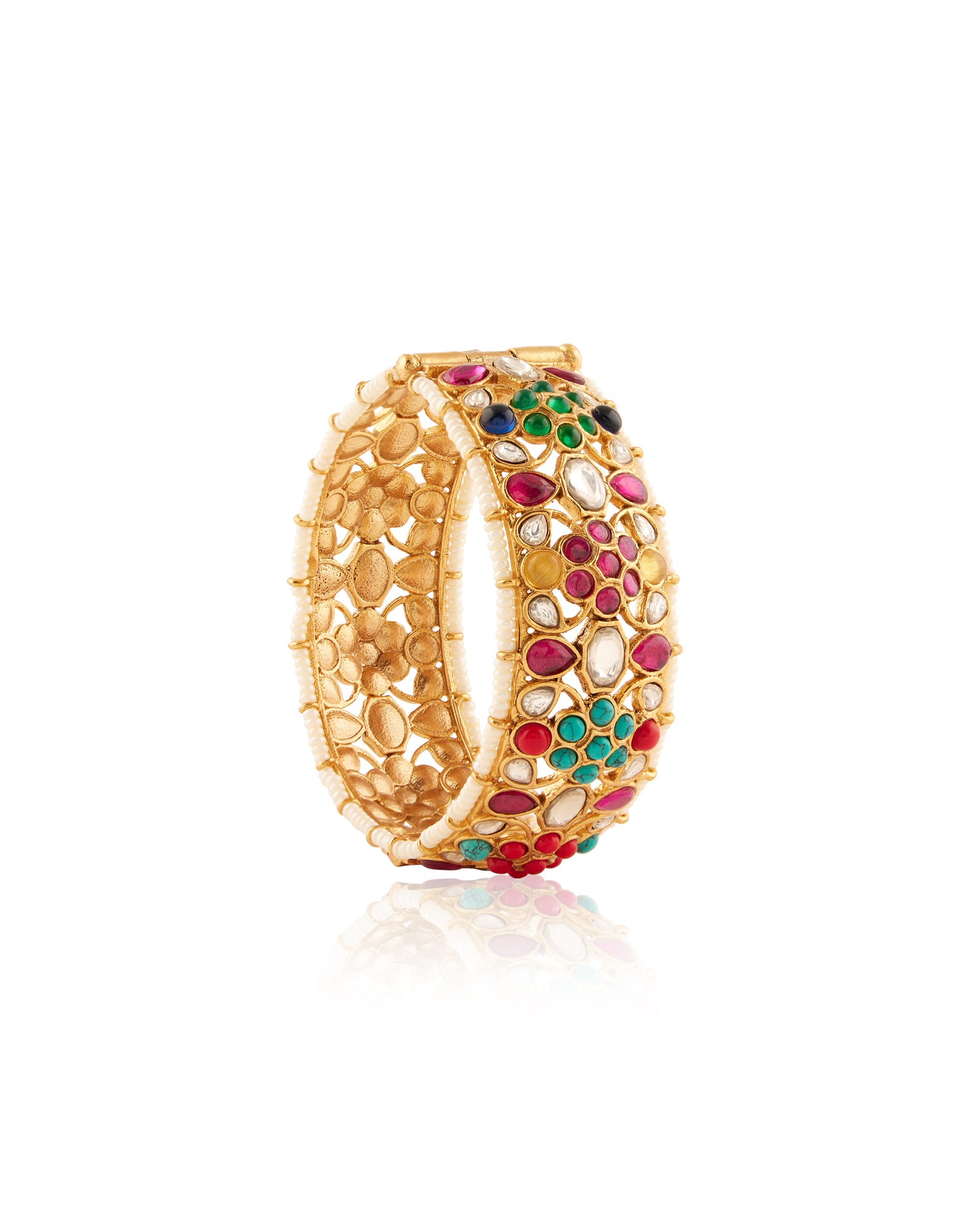Aureny Kundan Polki Bangle