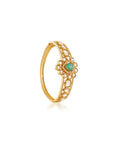 Emerald Green Kundan Gold Bracelet