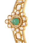 Emerald Green Kundan Gold Bracelet