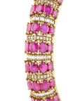 Zircon Ruby Striped Bangle
