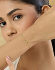 925 Sterling Silver Emerald Tennis Bracelet
