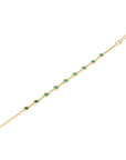925 Sterling Silver Emerald Tennis Bracelet
