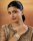 Pearl Jadau Statement Gold Bracelet