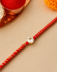 Solitaire Red Traditional Rakhi
