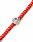 Solitaire Red Traditional Rakhi