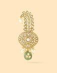 Pearl Emerald Kundan Kalgi Brooch