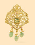 Traditional Emerald Kundan Brooch