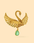 Zircon Swan Brooch