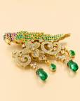 Zircon Parrot Brooch