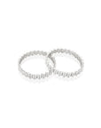 White Zirconia Leaf Bangles