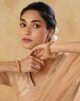 Festive Gold Temple Bangles