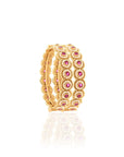 Ruby Temple Bangle Set