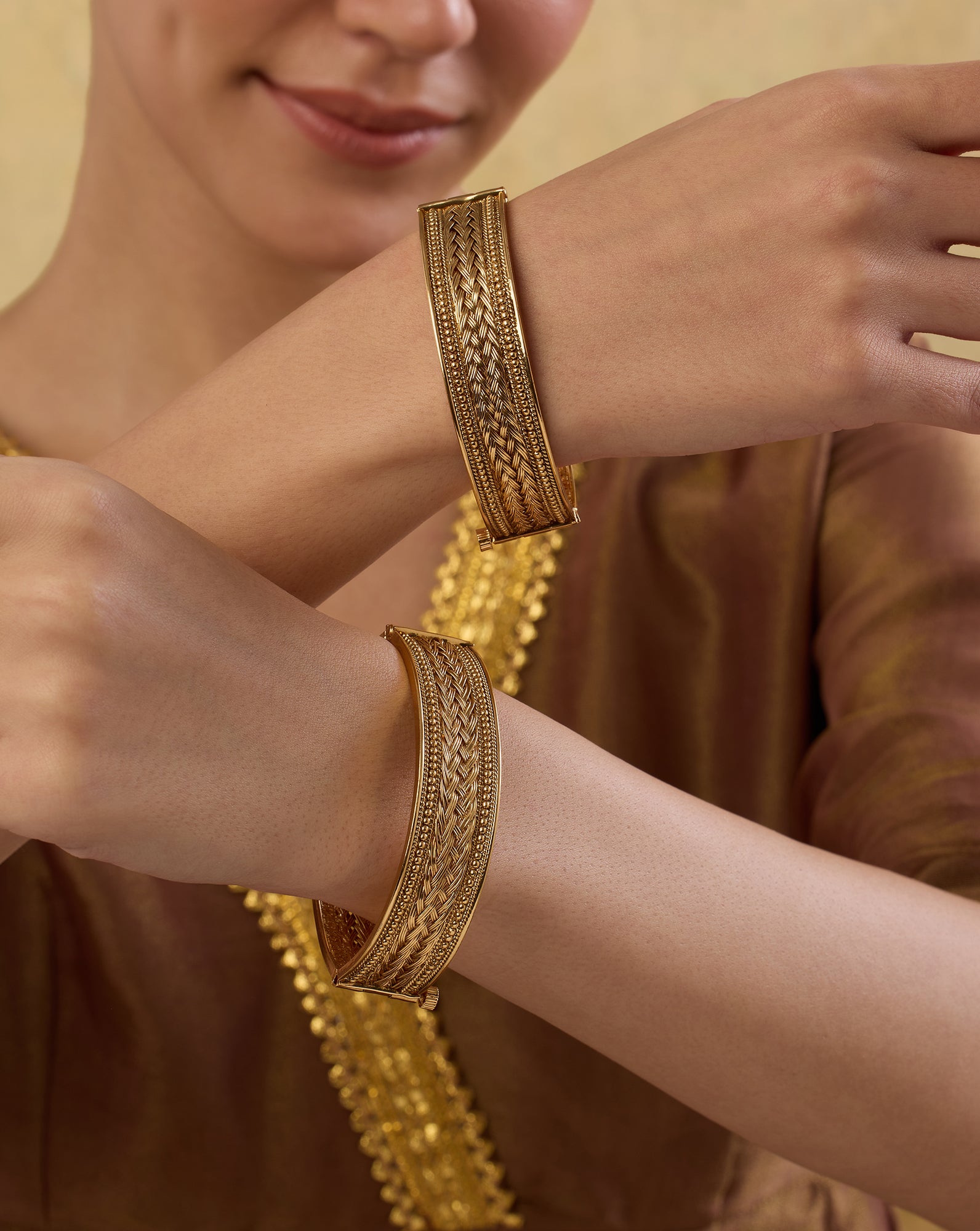 Deepam Temple Bangle Set