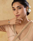 Kundan Gold Minimal Bangle Bracelet