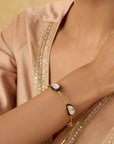 Kundan Gold Minimal Bangle Bracelet