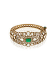 Gold Kundan Polki Statement Bracelet