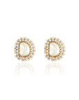 Polki Kundan Gold Festive Stud Earrings