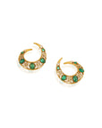 Gold Kundan Polki Hoop Earrings