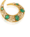 Gold Kundan Polki Hoop Earrings