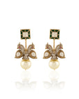 Polki Kundan Pearl Dangler Earrings