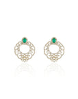 Kundan Polki Filigree Stud Earrings