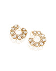 Kundan Front Back Hoop Earrings