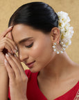 Kundan Front Back Hoop Earrings