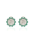 Emerald Zirconia Stud Earrings