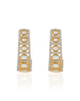 Kundan Gold Mini Hoops