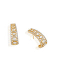 Kundan Gold Mini Hoops