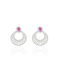 Ruby Zirconia Danglers