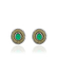 Emerald Zirconia Statement Studs