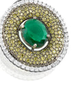 Emerald Zirconia Statement Studs