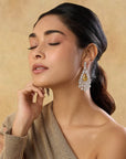 Pearl Zircon Dangler Earrings