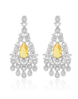 Pearl Zircon Dangler Earrings