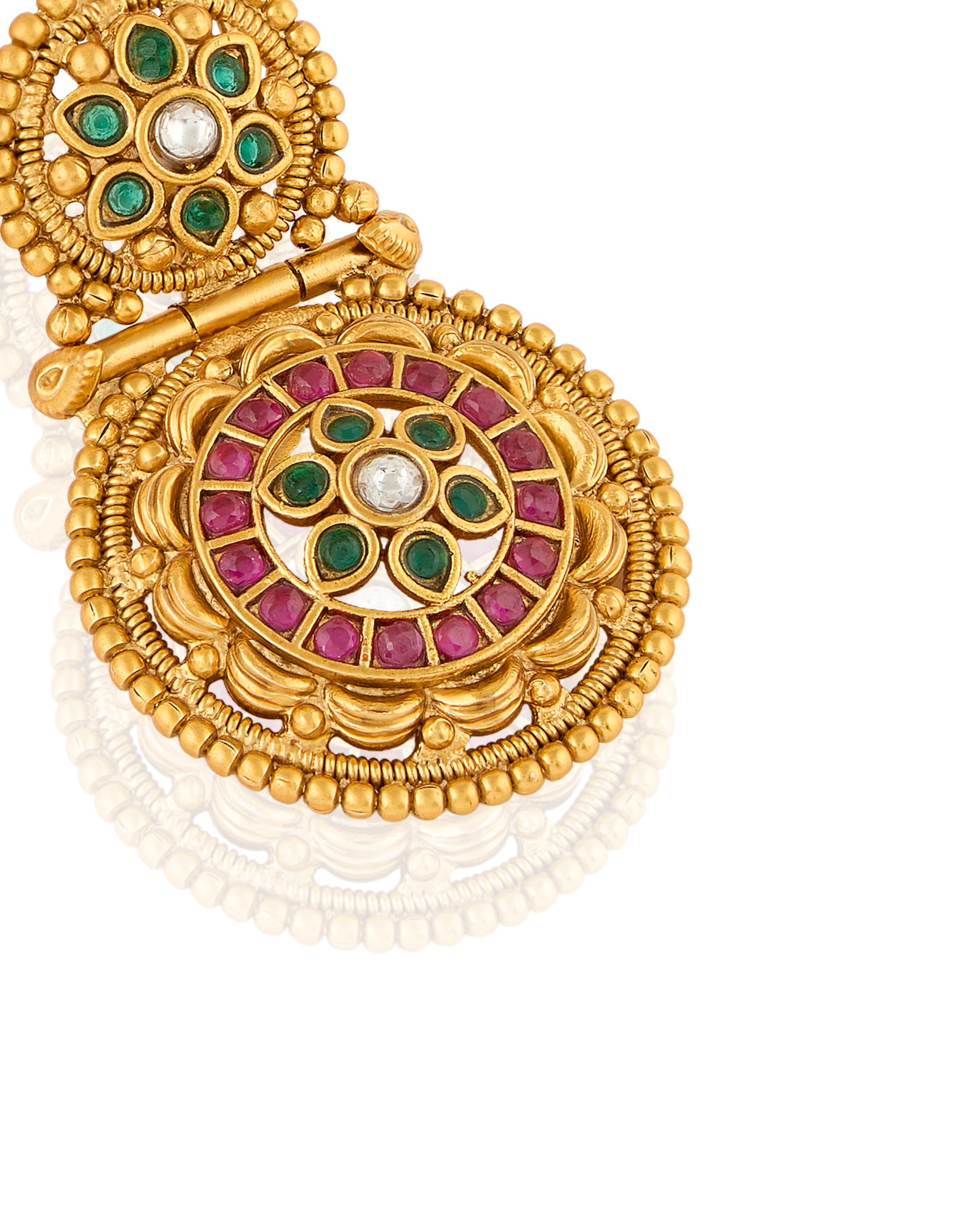 Temple Wheel Dangler Earrings