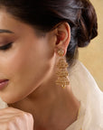 Temple Three-Tiered Jhumka Earrings