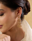 Temple Three-Tiered Jhumka Earrings