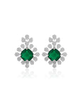 Emerald Zirconia Dangler Earrings