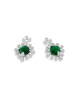 Emerald Zirconia Dangler Earrings